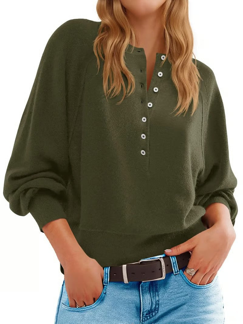 Henley Sweater Top