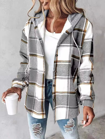 Plaid Hooded Shacket