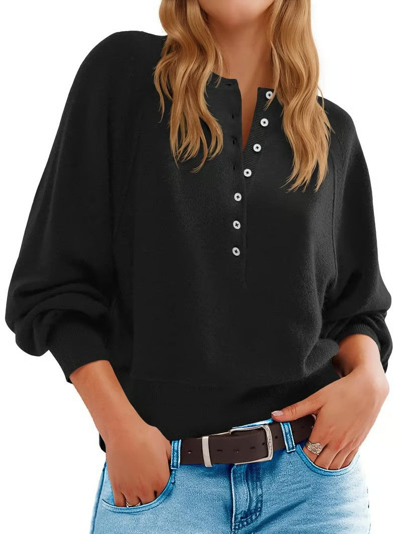 Henley Sweater Top
