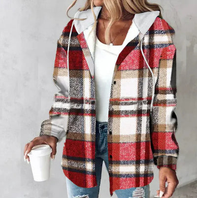 Plaid Hooded Shacket