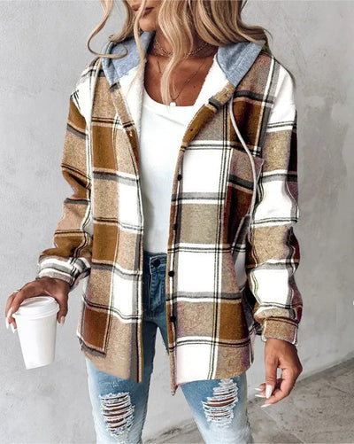 Plaid Hooded Shacket