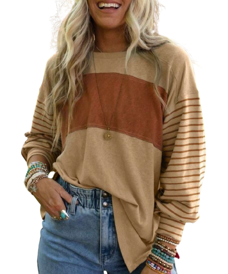 Striped Colorblock Top
