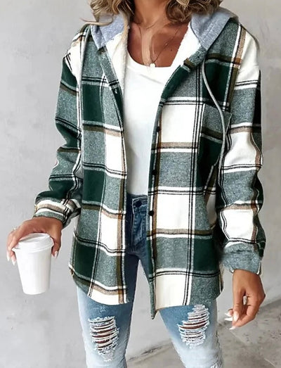 Plaid Hooded Shacket
