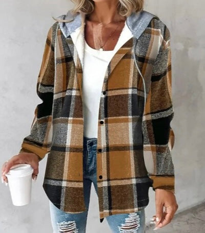 Plaid Hooded Shacket