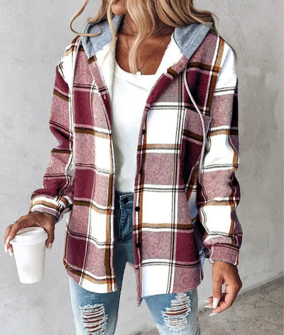 Plaid Hooded Shacket